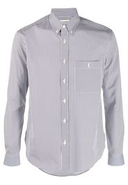 SAINT LAURENT Gestreiftes Button-down-Hemd - Blau