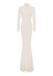 Saint Laurent virgin-wool maxi-dress - Nude