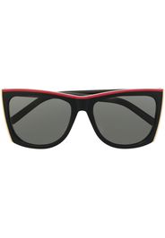 Saint Laurent Eckige Paloma Sonnenbrille - Schwarz