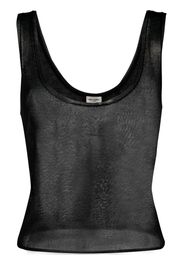 Saint Laurent Tanktop mit U-Ausschnitt - Schwarz