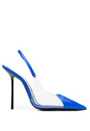 SAINT LAURENT 140mm pointed-toe leather pumps - Blau