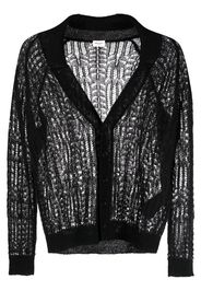 Saint Laurent button-down fitted cardigan - Schwarz