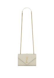 Saint Laurent Kleine Envelope Schultertasche - Weiß