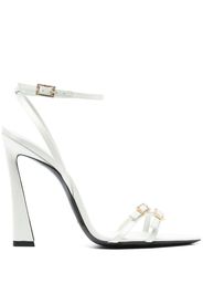 Saint Laurent New Nuit 110mm leather sandals - Grün