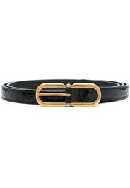 Saint Laurent horseshoe-buckle leather belt - Schwarz