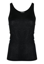 Saint Laurent round-neck sleeveless top - Schwarz