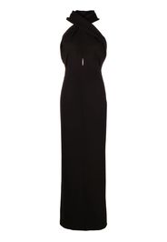 Saint Laurent hooded maxi dress - Braun