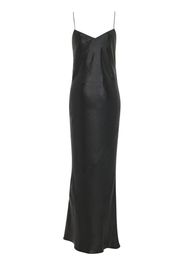 Saint Laurent cowl-effect silk slip dress - Schwarz
