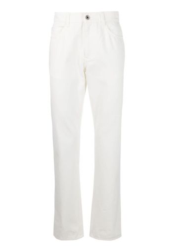 Salvatore Ferragamo Straight-Leg-Jeans mit Logo - Weiß