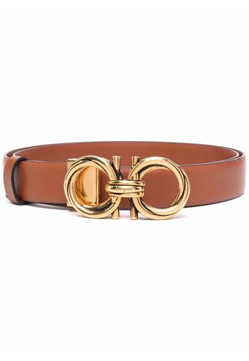 Salvatore Ferragamo logo-embellished leather belt - Braun