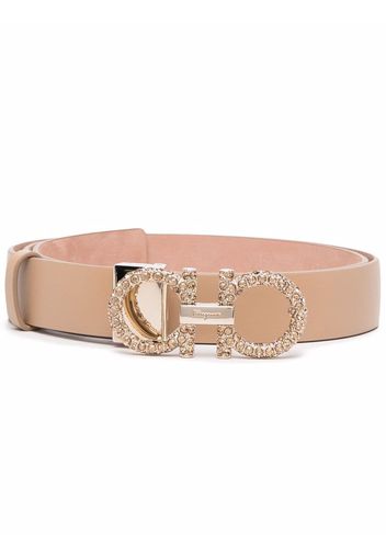 Salvatore Ferragamo adjustable Gancini belt - Nude