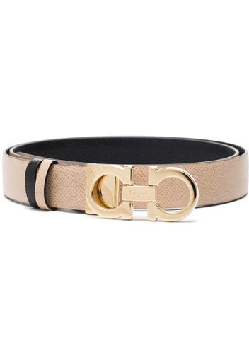 Salvatore Ferragamo Donna logo-plaque reversible belt - Nude