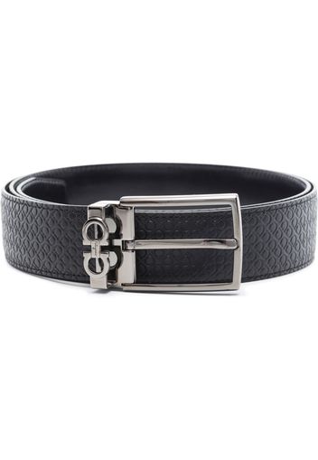 Salvatore Ferragamo Gancini-motif leather belt - Schwarz