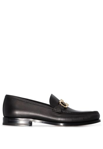 Salvatore Ferragamo Gancini buckle leather loafers - Schwarz