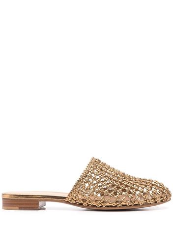 Salvatore Ferragamo Ellas Mules - Gold