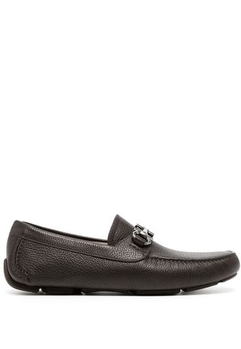 Salvatore Ferragamo Gancini horse-bit driver loafers - Braun