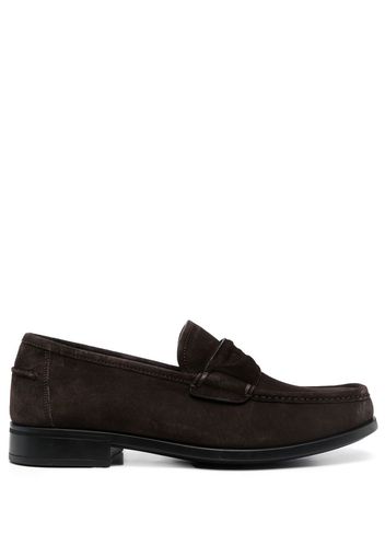 Salvatore Ferragamo Lanzarote suede penny loafers - Braun