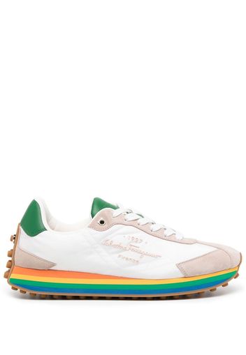 Salvatore Ferragamo Iggy Sneakers mit Regenbogen-Sohle - Mehrfarbig