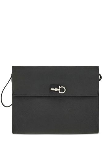 Salvatore Ferragamo Gancini Studio clutch - Schwarz