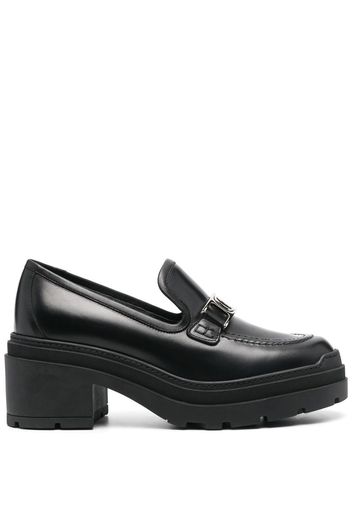 Salvatore Ferragamo Vara Chain leather 40mm loafers - Schwarz