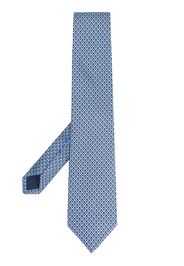 Salvatore Ferragamo Krawatte mit Monogramm-Print - Blau