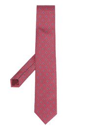 Salvatore Ferragamo Krawatte mit Gancini-Muster - Rot