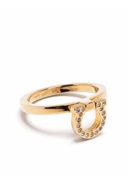 Salvatore Ferragamo Ring mit Kristallen - Gold