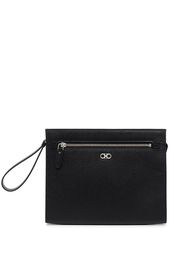 Salvatore Ferragamo Gancini logo-embellished pouch - Schwarz