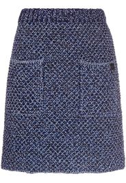 Salvatore Ferragamo high-waisted tweed miniskirt - Blau