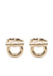 Salvatore Ferragamo Gancini brass earrings - Gold