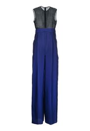 Salvatore Ferragamo Jumpsuit aus Seide - Blau