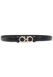 Salvatore Ferragamo Gancini-buckle leather belt - Schwarz