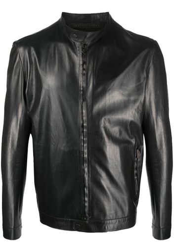 Salvatore Santoro zip-up leather jacket - Schwarz