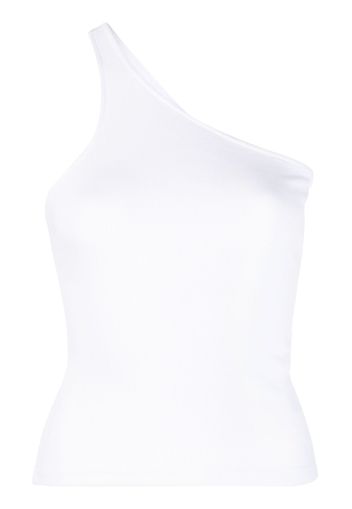 SAMSOE SAMSOE one-shoulder fine-ribbed top - Weiß