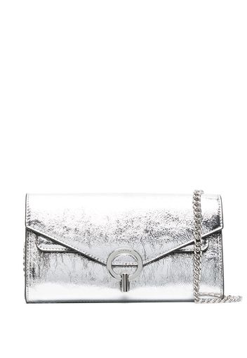 SANDRO Metallische Clutch - Silber