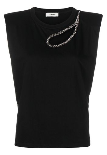 SANDRO cut-out tank top - Schwarz