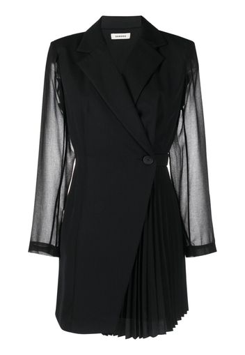 SANDRO panelled blazer dress - Schwarz