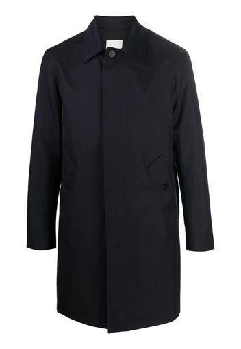 SANDRO concealed fastening single-breasted coat - Blau