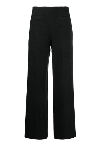 SANDRO tailored wide-leg tweed trousers - Schwarz