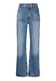 SANDRO high-waist straight-leg jeans - Blau