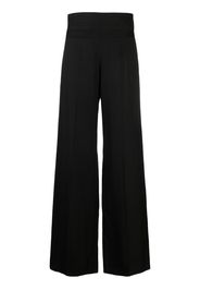 SANDRO High-Waist-Hose mit weitem Bein - Schwarz