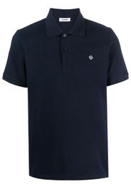 SANDRO embroidered-logo polo shirt - Blau