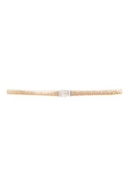 SANDRO metallic-finish ruched leather belt - 207 Gold