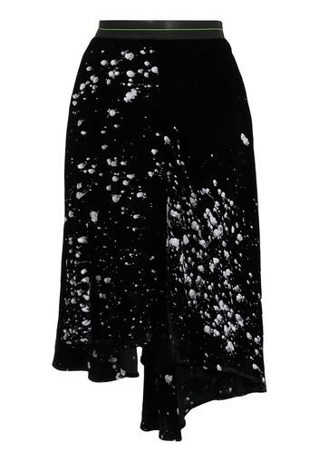 Sankuanz spray-paint velour skirt - Schwarz