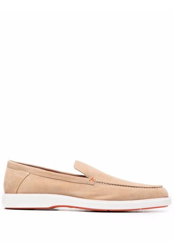 Santoni slip-on suede loafers - Nude