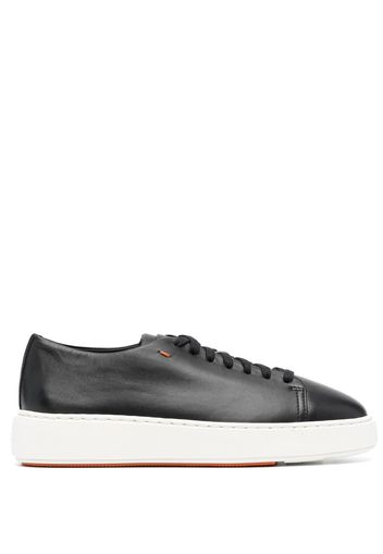 SANTONI leather low-top sneakers - Schwarz