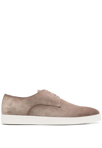 Santoni lace-up suede derby shoes - Braun