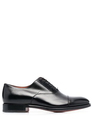 Santoni polished leather oxford shoes - Schwarz