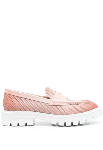 Santoni leather penny loafer - Rosa