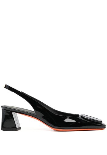 Santoni slingback strap pumps - Schwarz